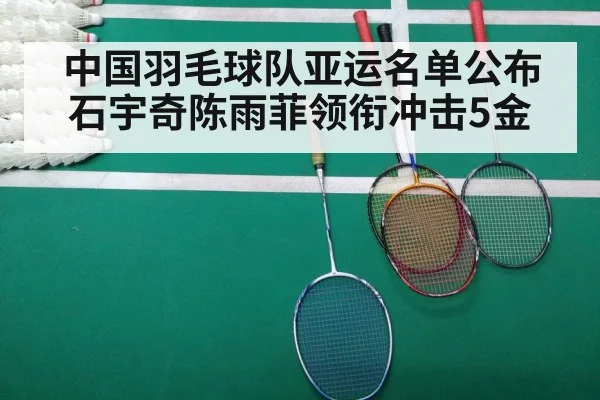 中国羽毛球队亚运名单公布 石宇奇陈雨菲领衔冲击5金